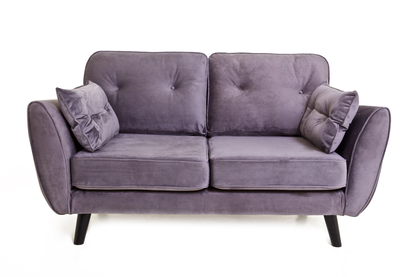 Ethan - 2 Seater in Grey Velvet