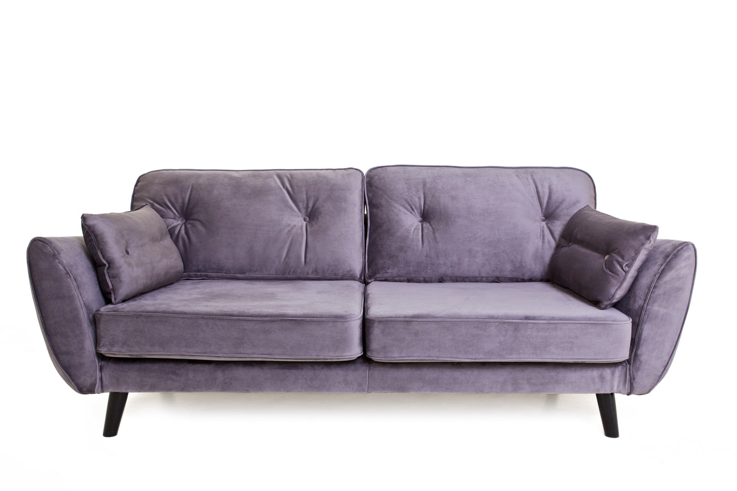 Ethan - 3 Seater in Grey Velvet