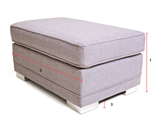 The New Yorker - Pouffe - light grey