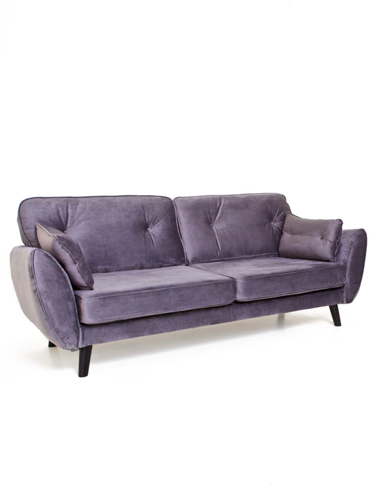 Ethan - 3 Seater in Grey Velvet