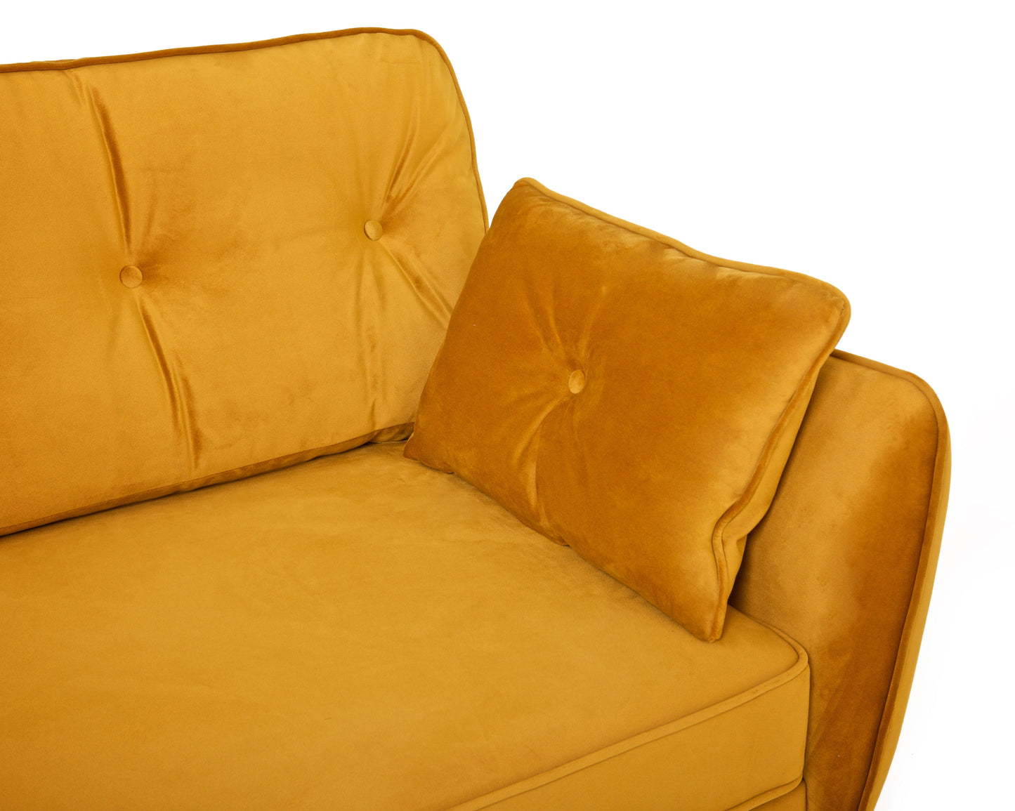 Ethan - 2 Seater in Mustard Velvet