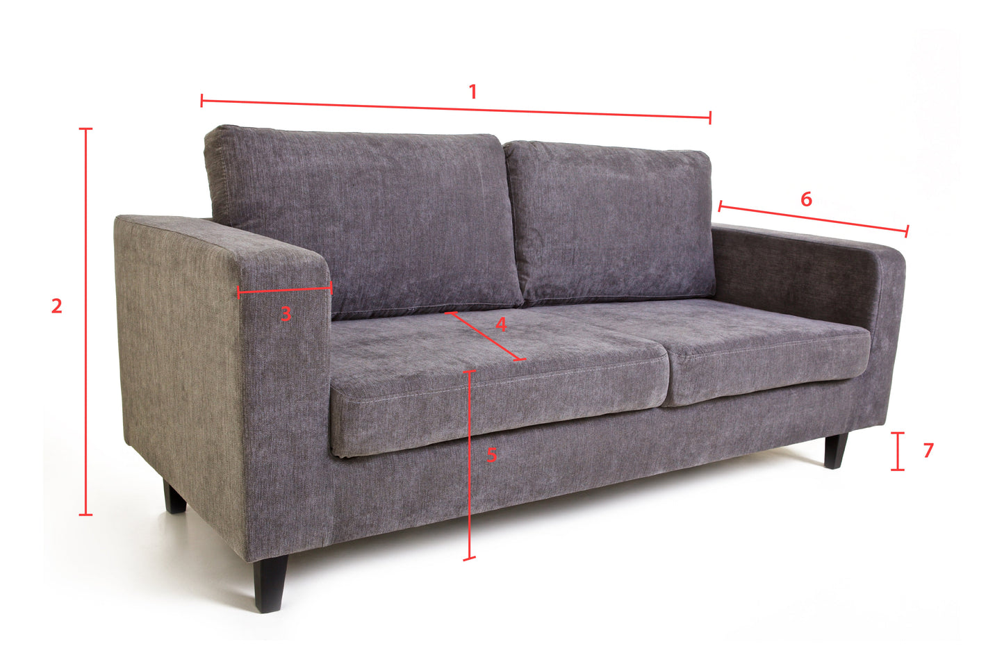 Max - 3 seater - Fernando Grey