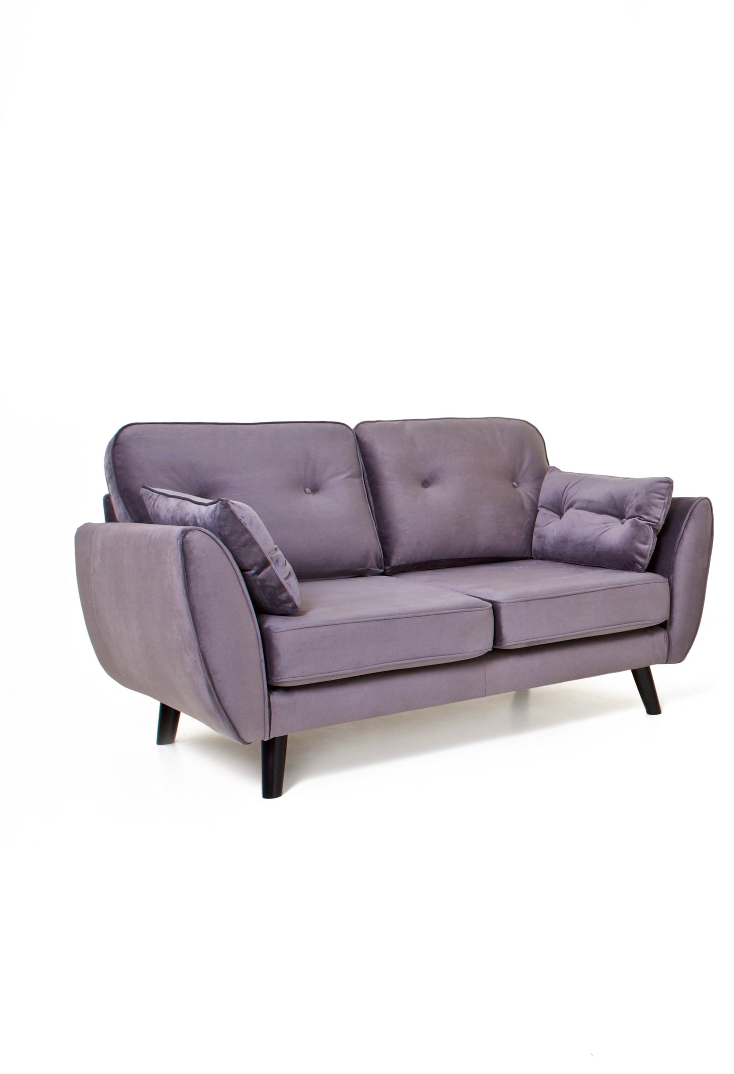 Ethan - 2 Seater in Grey Velvet