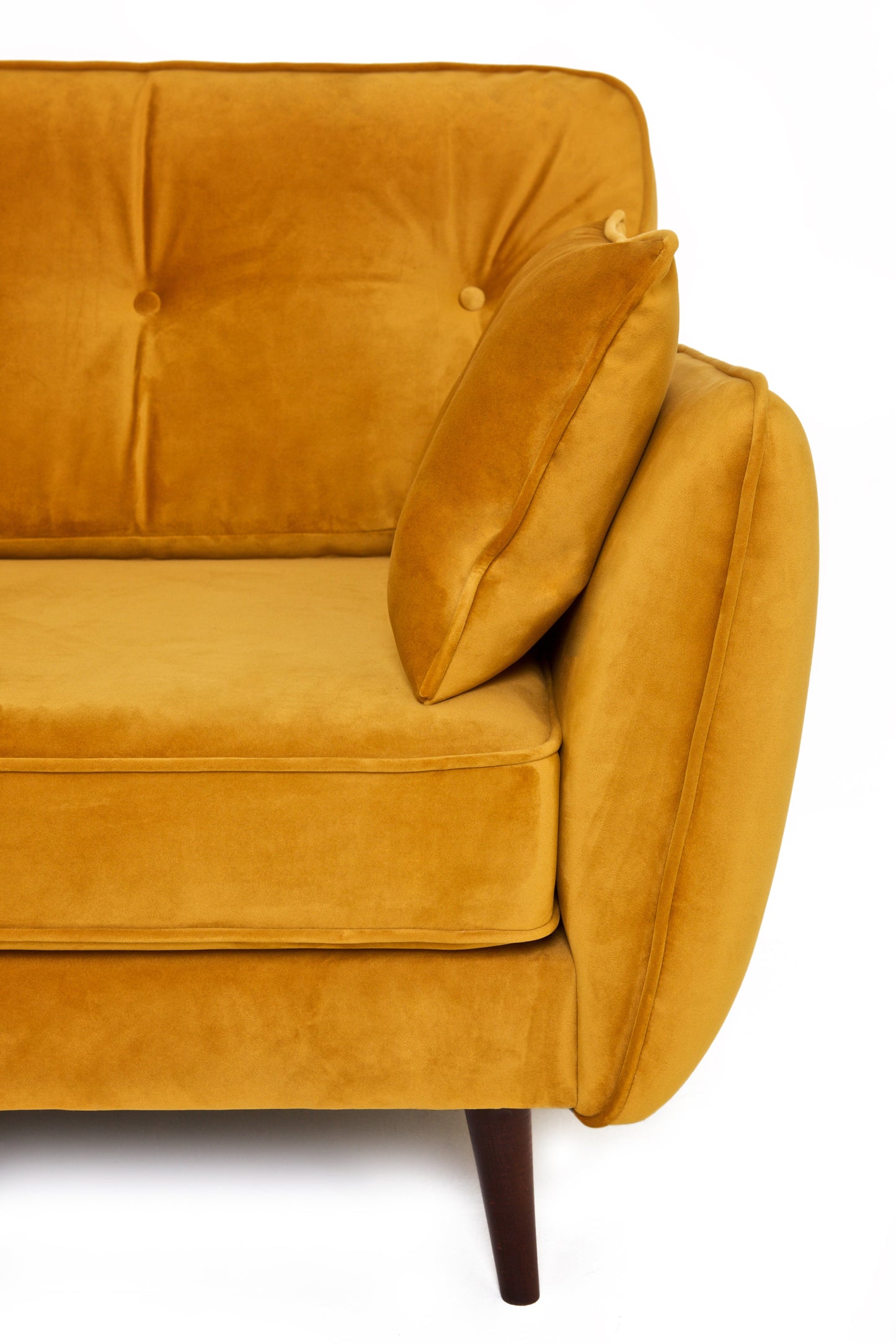 Ethan - 2 Seater in Mustard Velvet