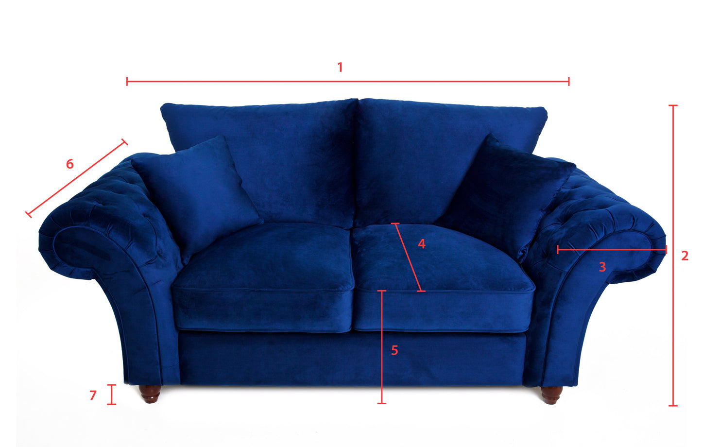 The Ashford - 2 Seater - Marine Blue