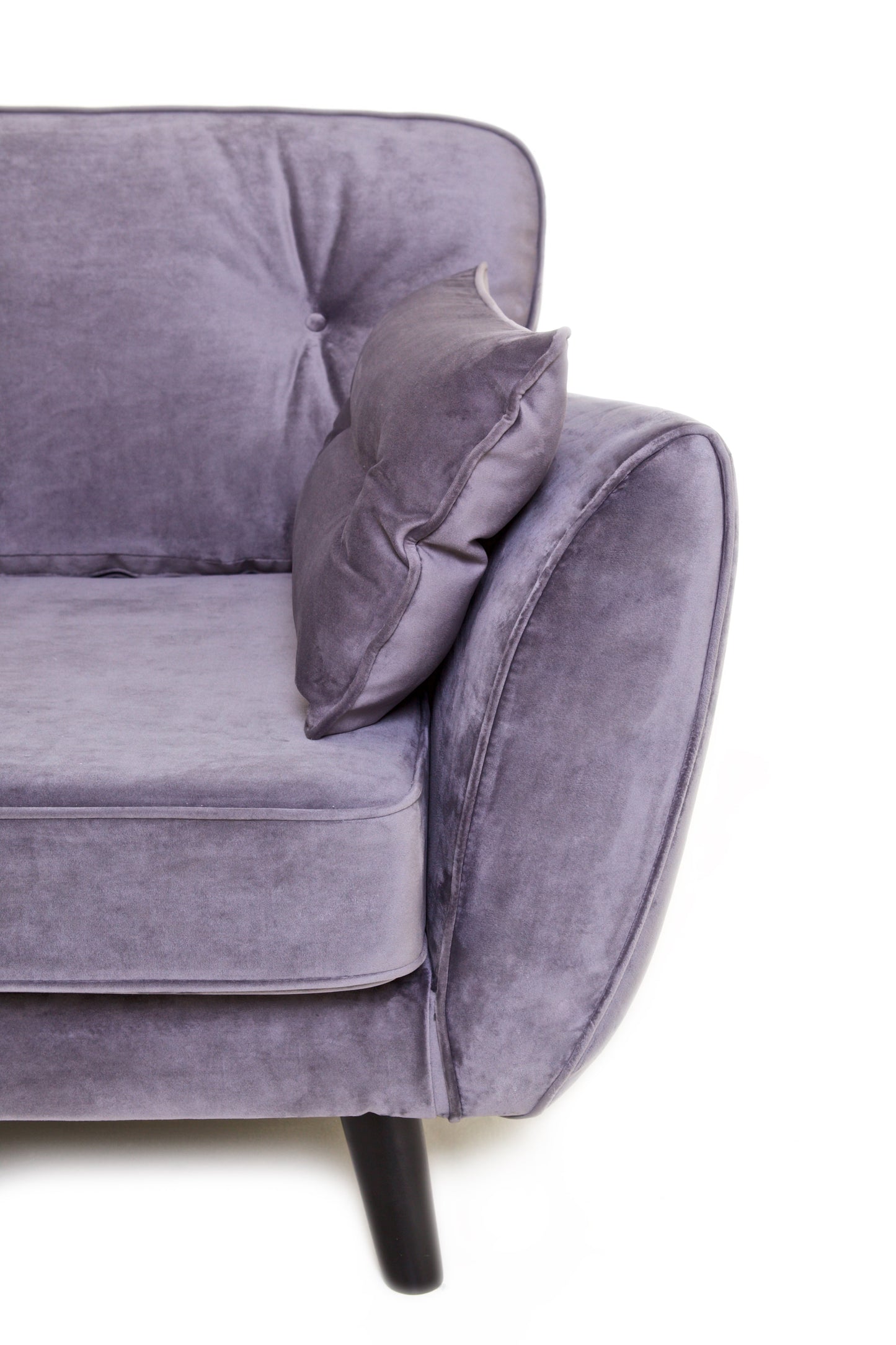 Ethan - 3 Seater in Grey Velvet