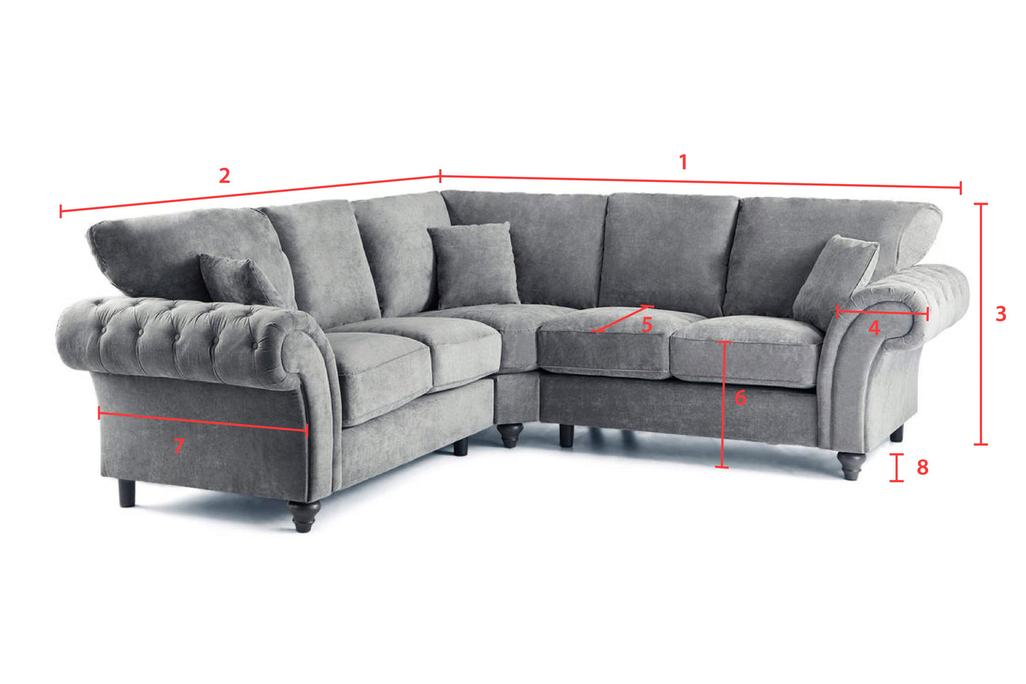 The Ashford - 2 Corner 2 - Grey