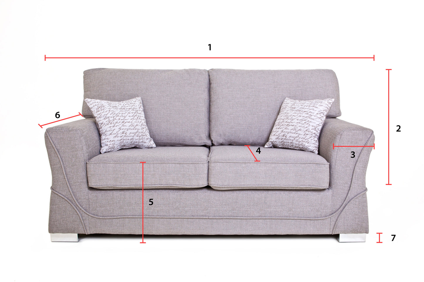 The New Yorker - 2 Seater Fixed - light grey