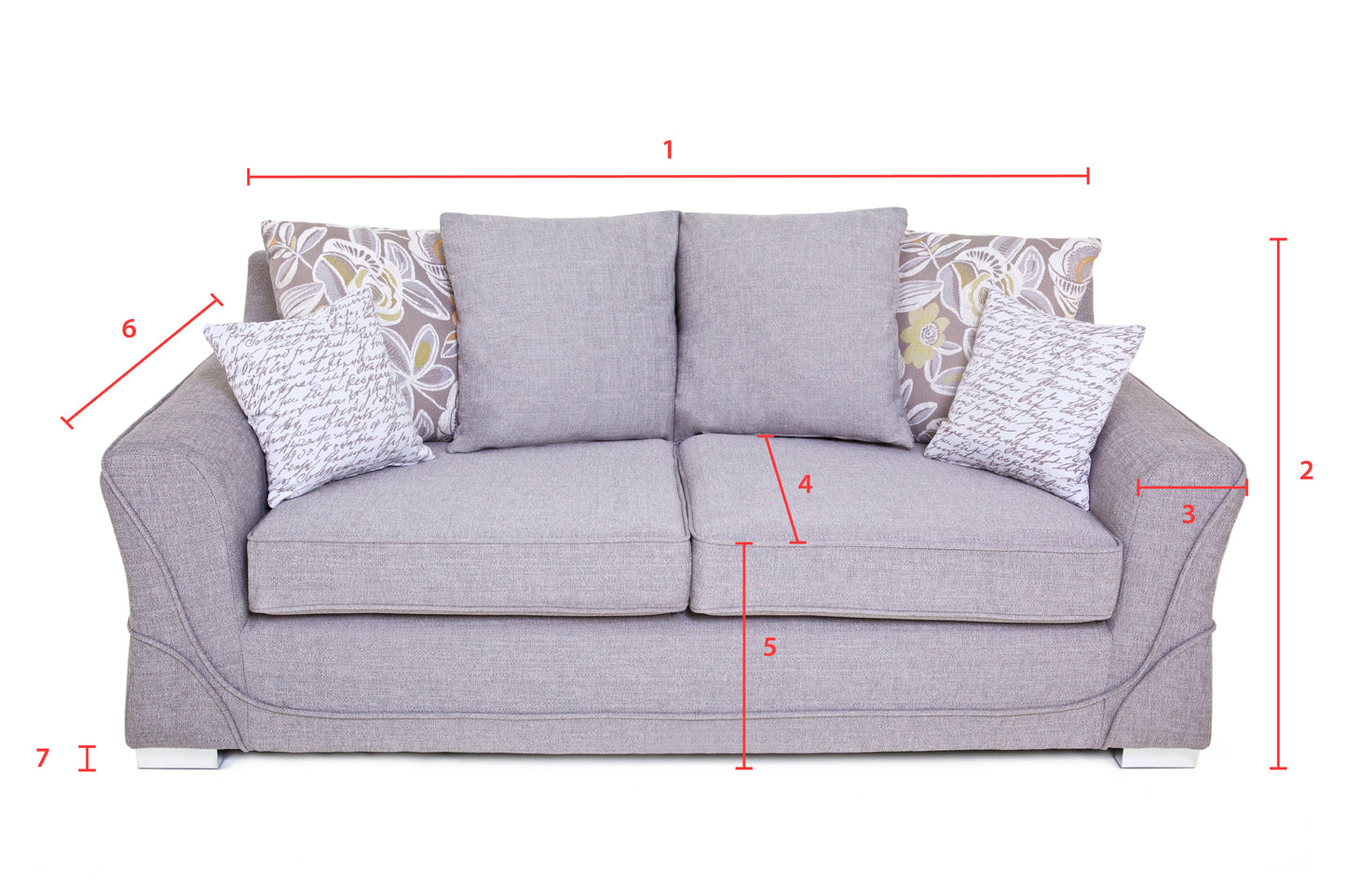 The New Yorker - 3 Seater Scatter - light grey