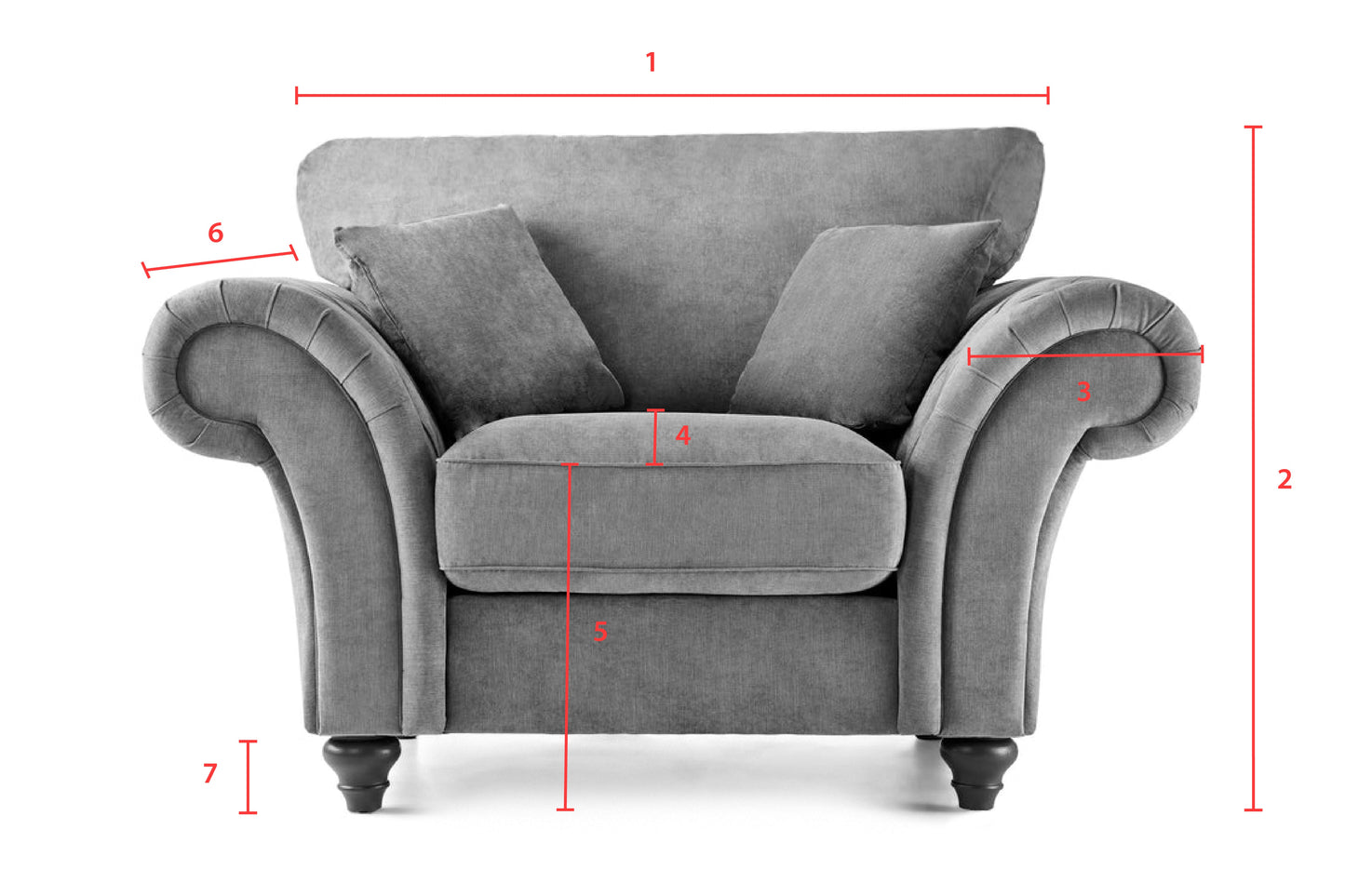 The Ashford Armchair - Grey