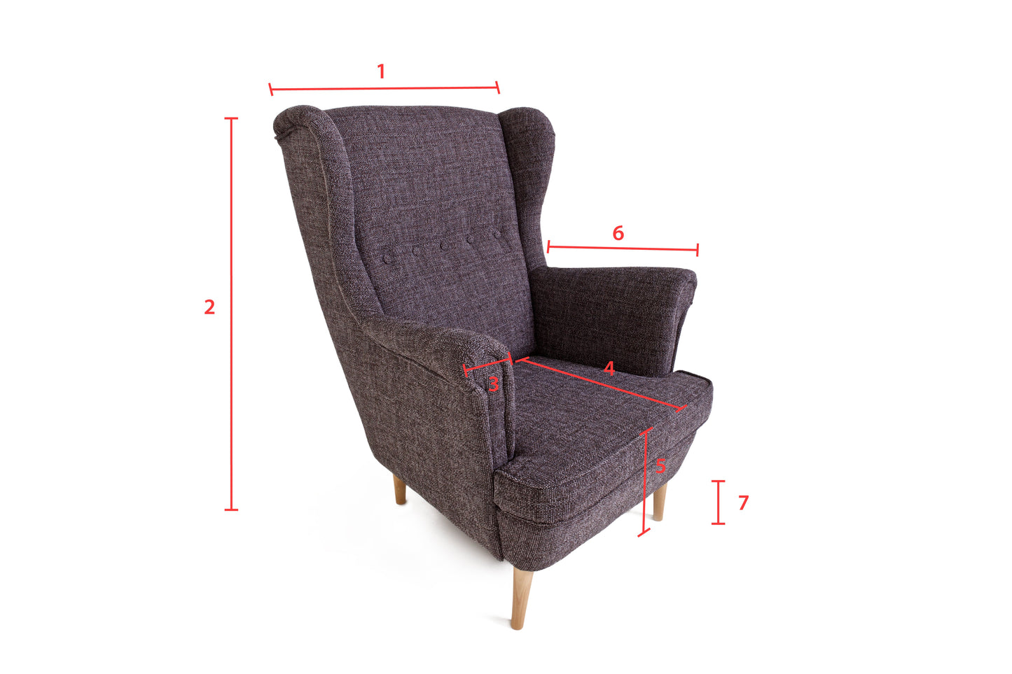 Rebecca Armchair - Dark Grey