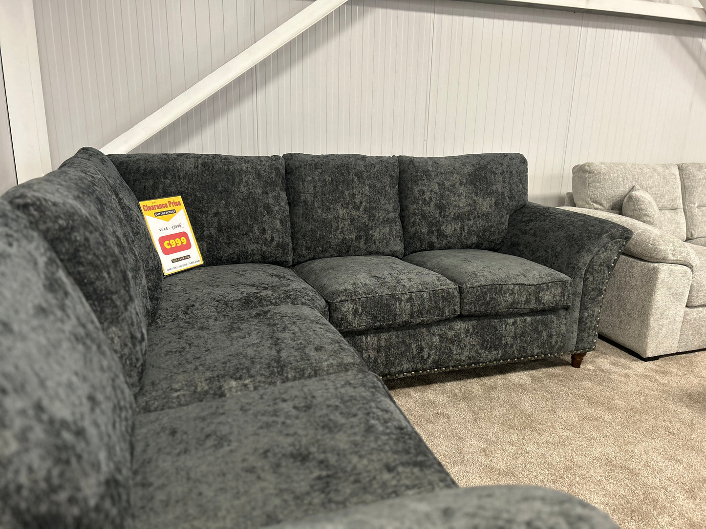 Fairmount 2A2 corner sofa in Alaska Charcoal