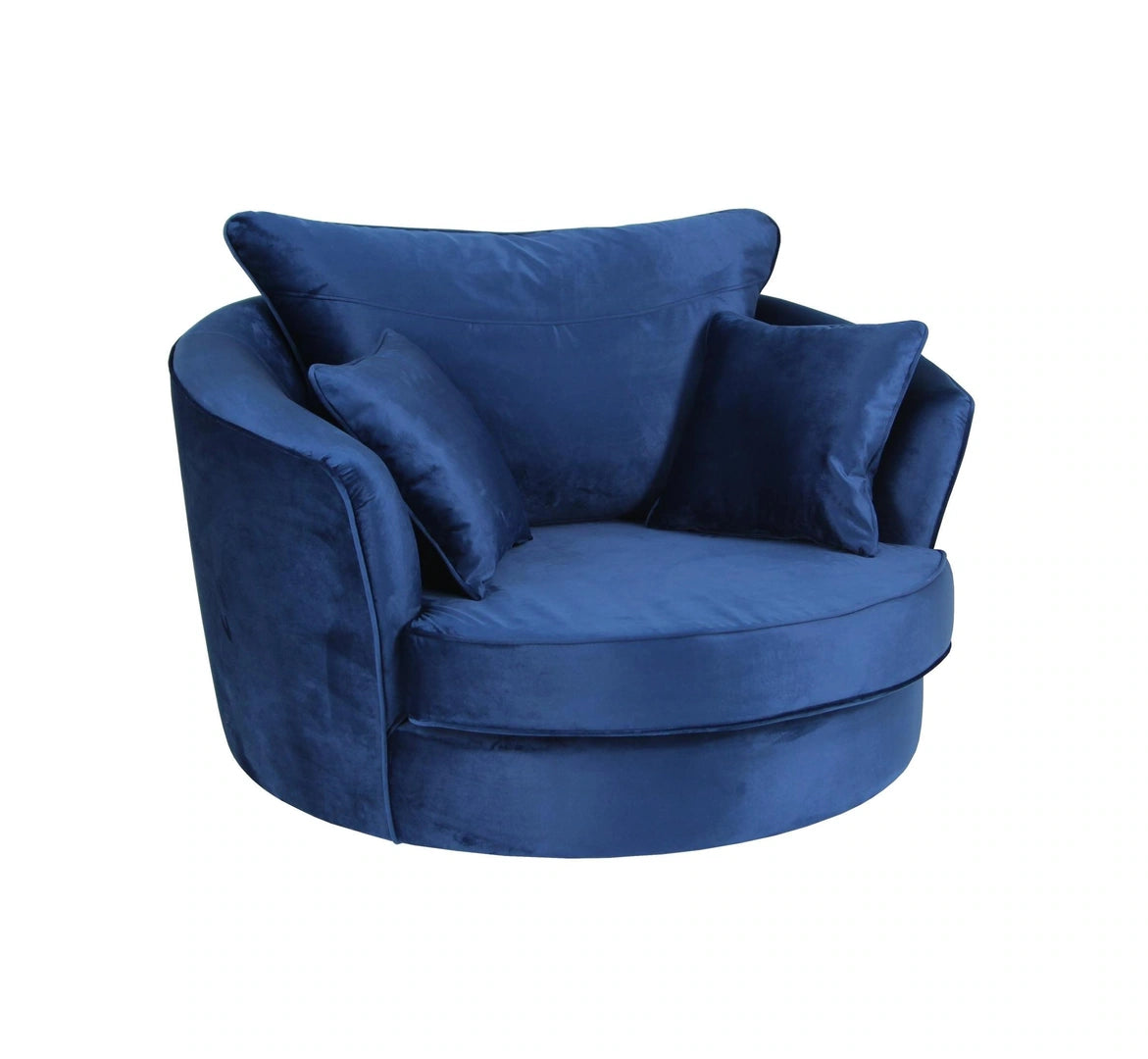 Swivel Armchair – Blue