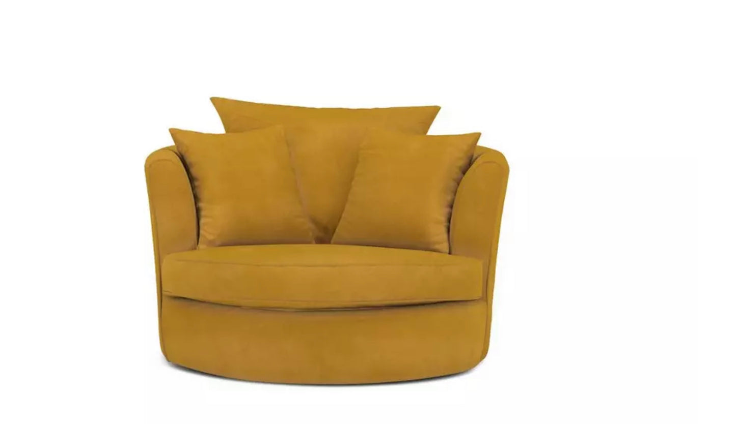 Swivel Armchair – Yellow