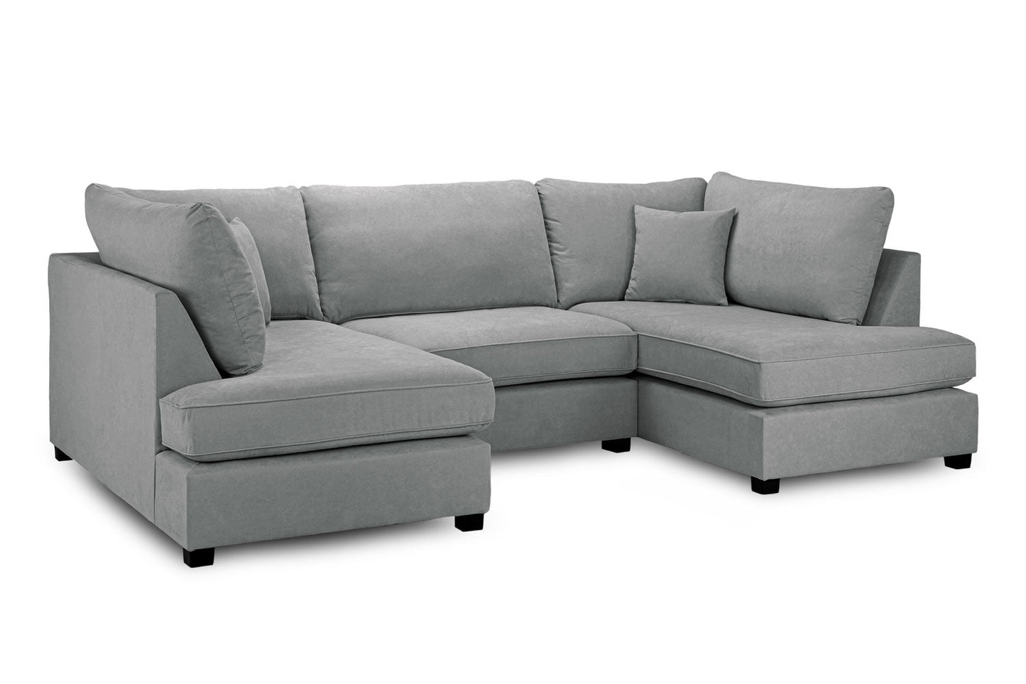 U-Shaped Grey Sofa