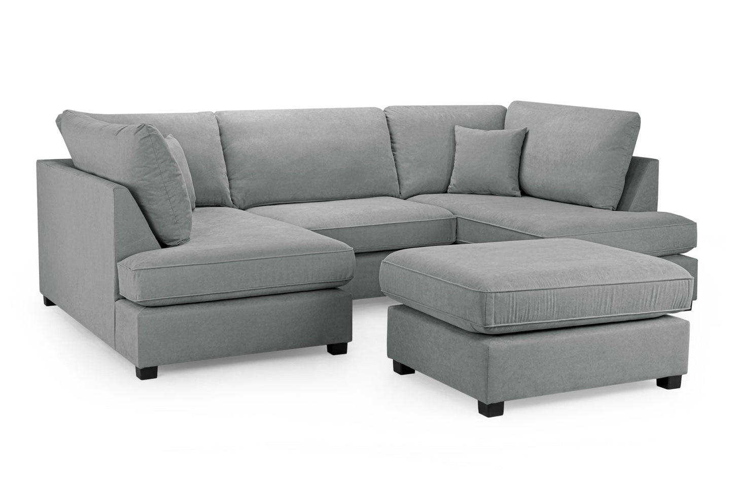 U-Shaped Grey Sofa