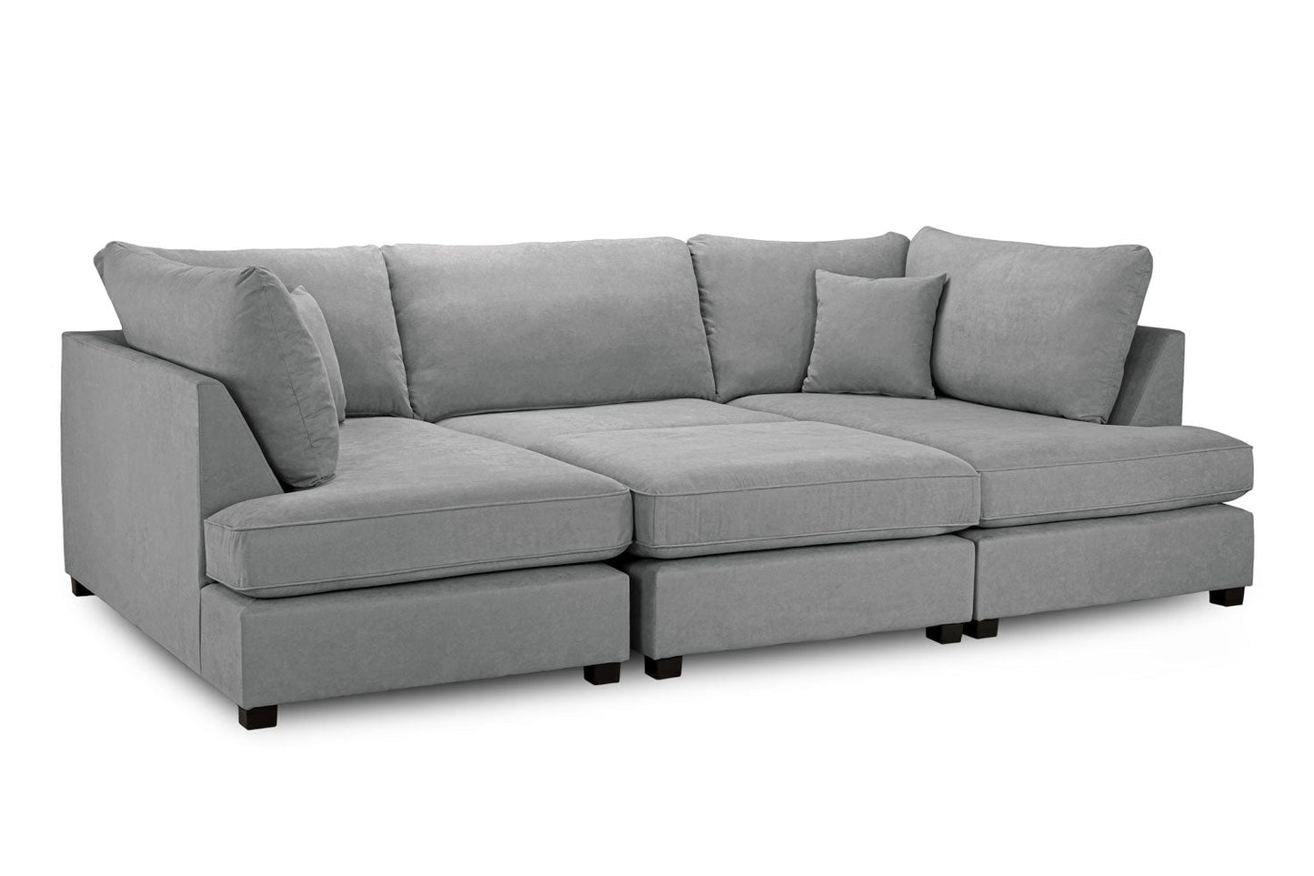 U-Shaped Grey Sofa