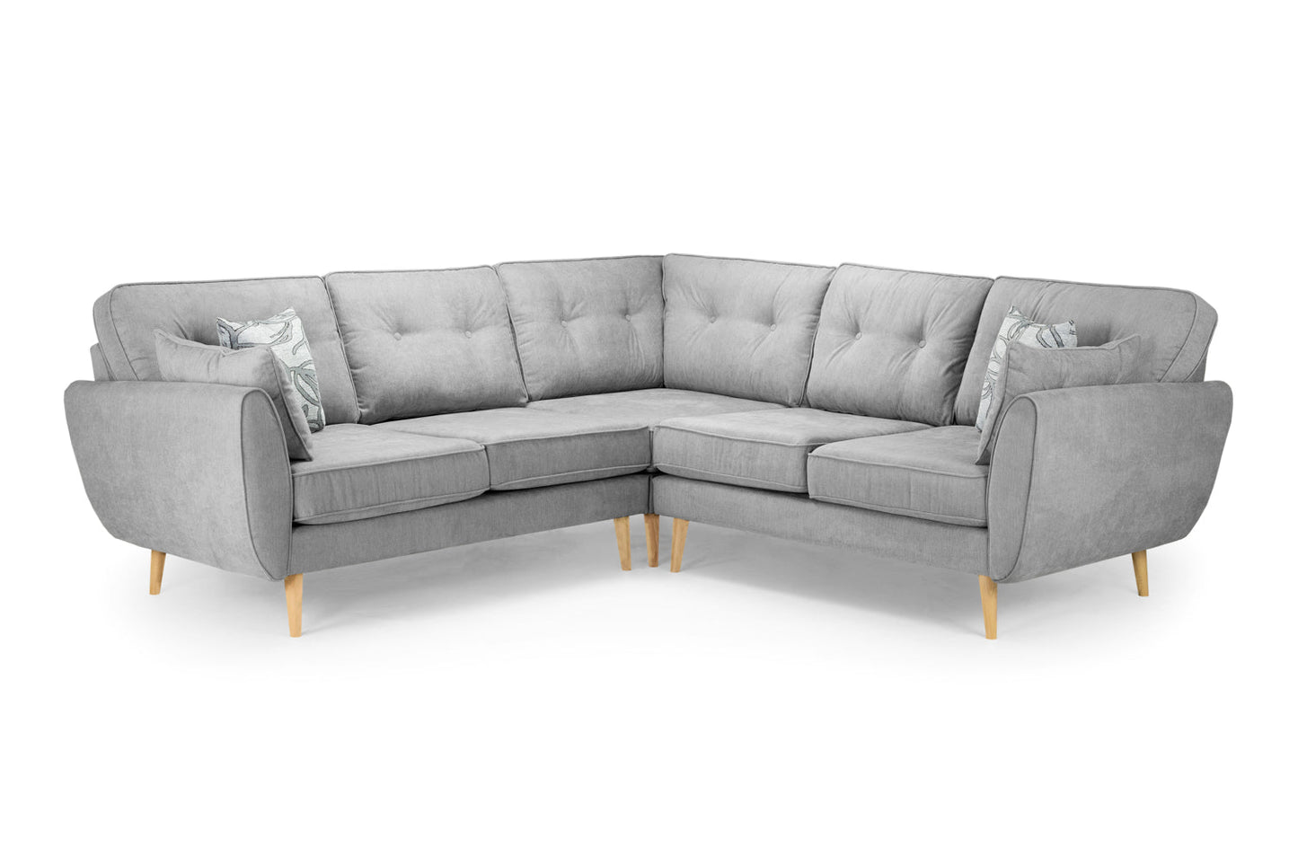 Zara Corner Sofa – Grey (Left-Facing)