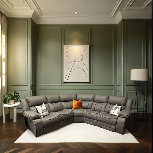 Juno Fabric Corner Sofa Light Grey