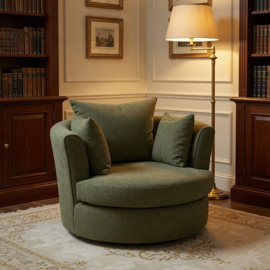 Swivel Armchair – Sagewood Olive