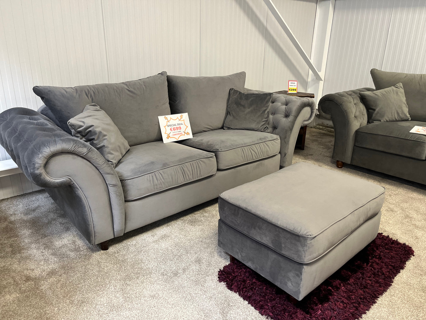 Ashford 3 seater + poof