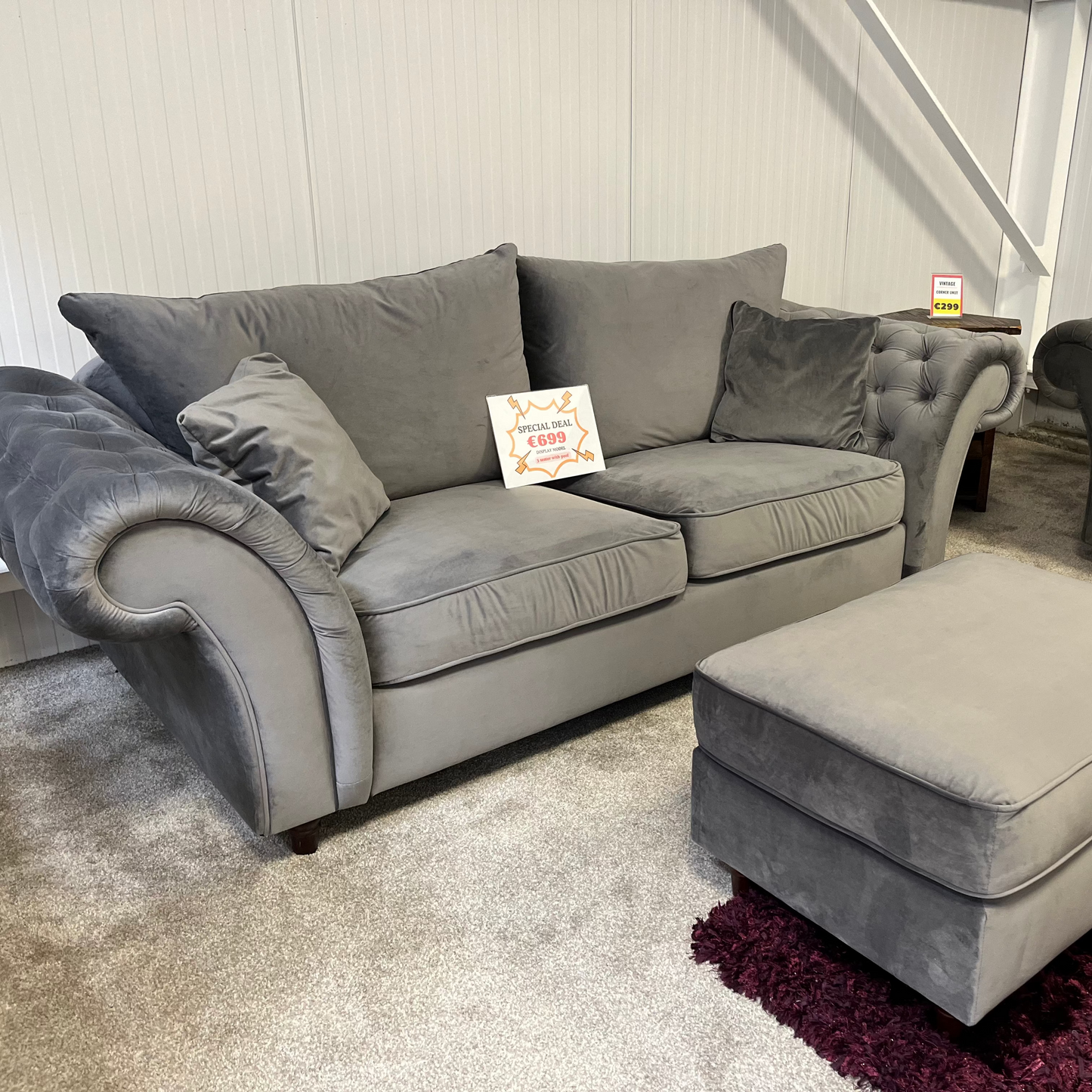 Ashford 3 seater + poof