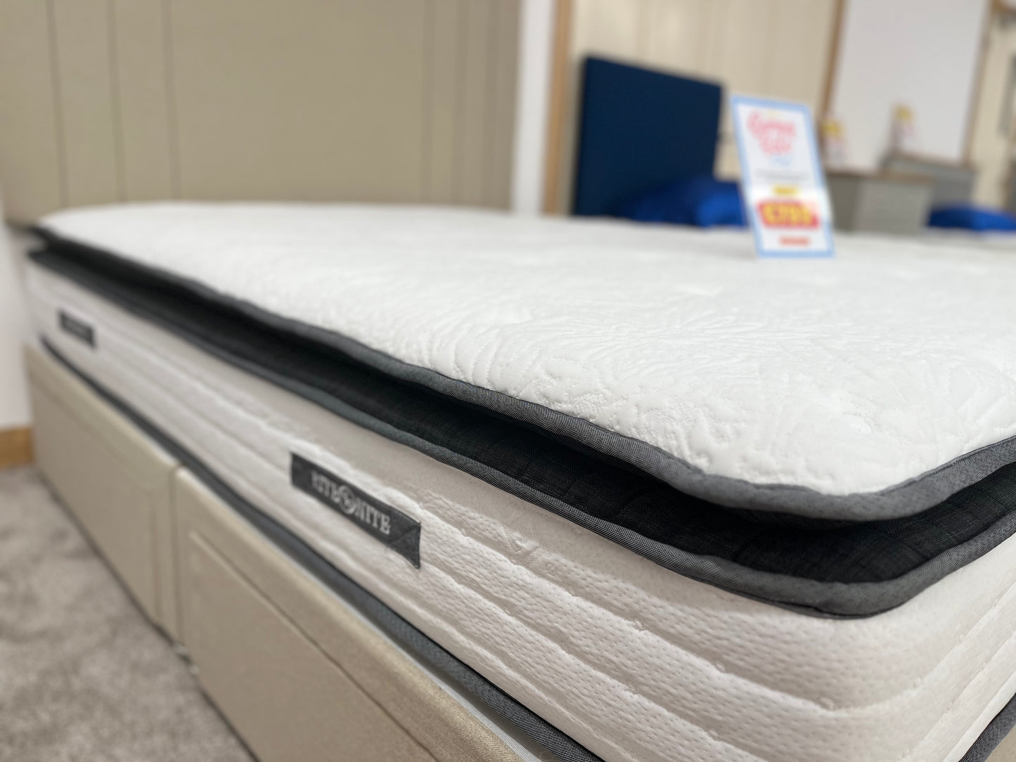 5 ft King size bed set in Cream