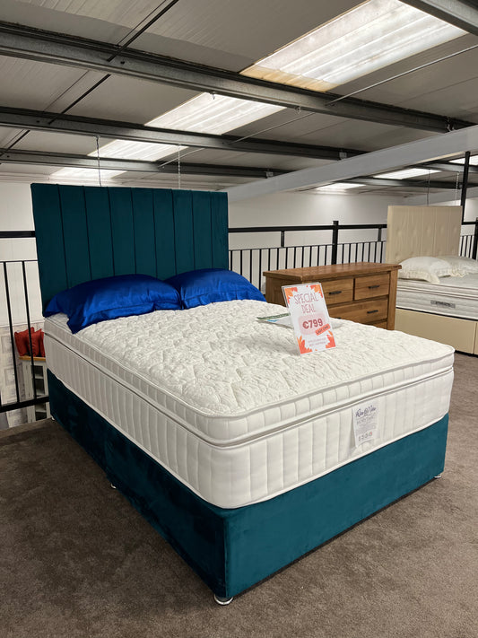 Double bed set in Plush Teal