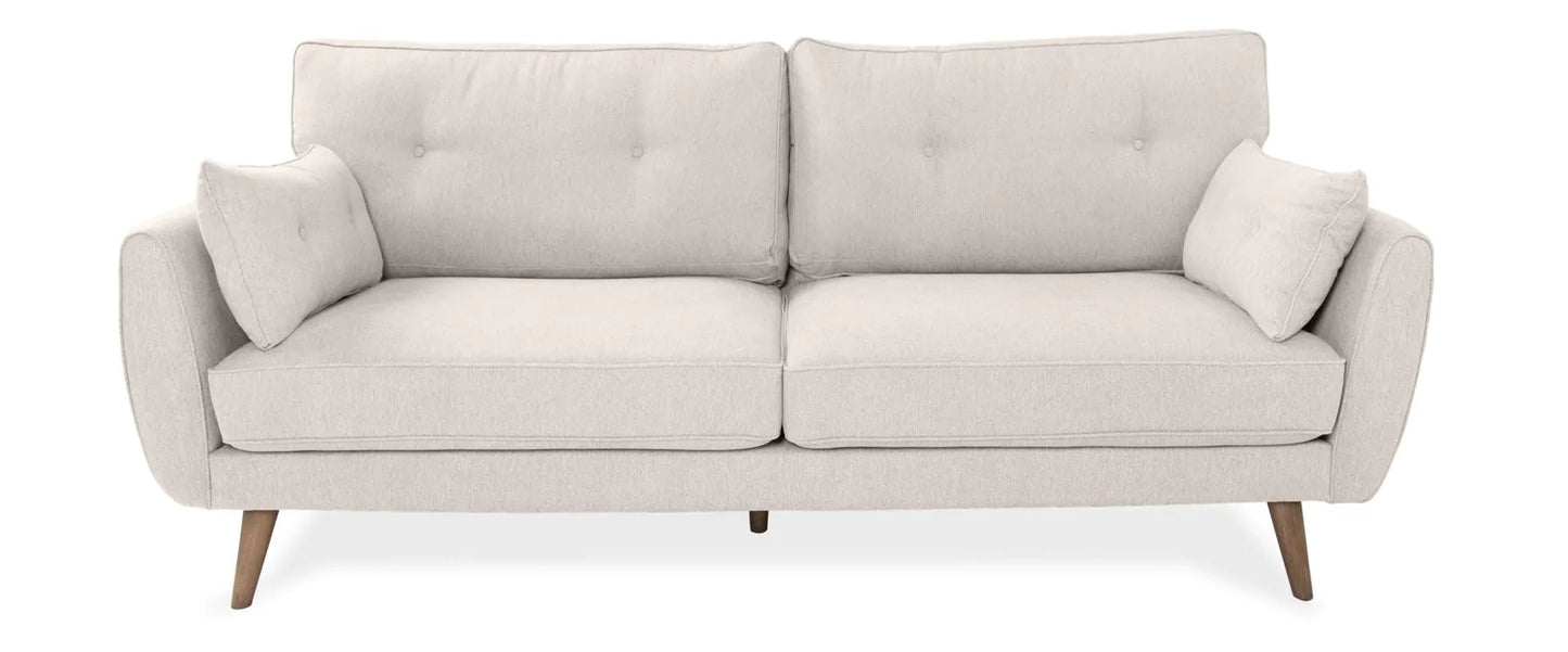 Zinc Cream Fabric 3-Seater Sofa