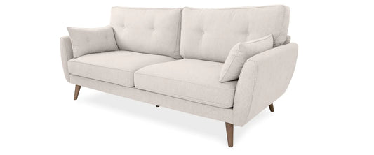 Zinc Cream Fabric 3-Seater Sofa