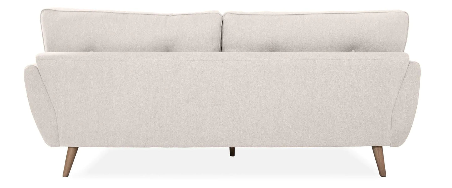 Zinc Cream Fabric 3-Seater Sofa
