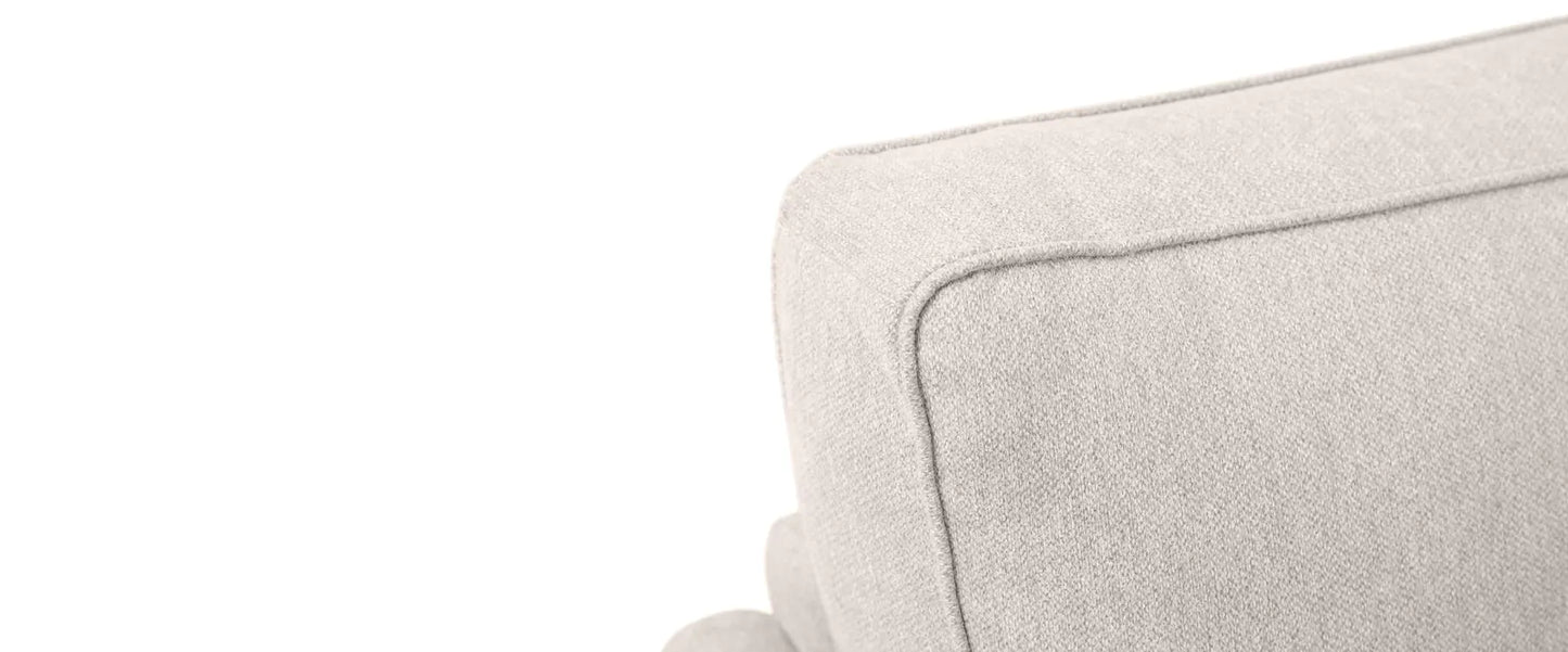 Zinc Cream Fabric 3-Seater Sofa