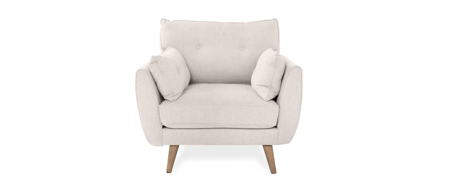 Zinc Cream Fabric Armchair