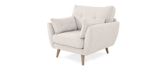 Zinc Cream Fabric Armchair