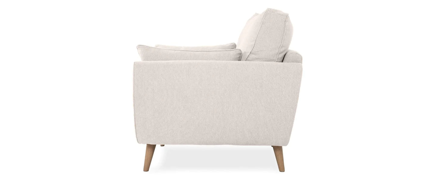 Zinc Cream Fabric Armchair