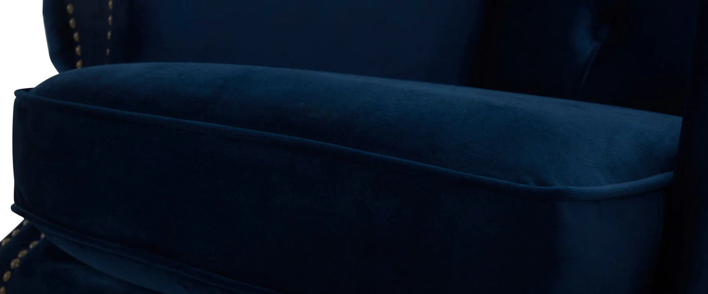 Royal Blue Wingback Armchair