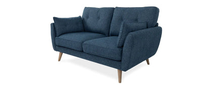 Zinc Navy Fabric 2-Seater Sofa