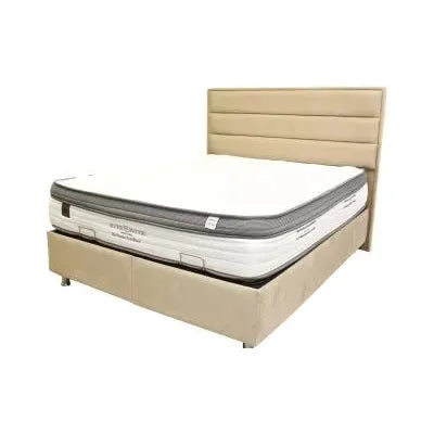 Ottoman Storage Beds - Cream Horizontal Stripe