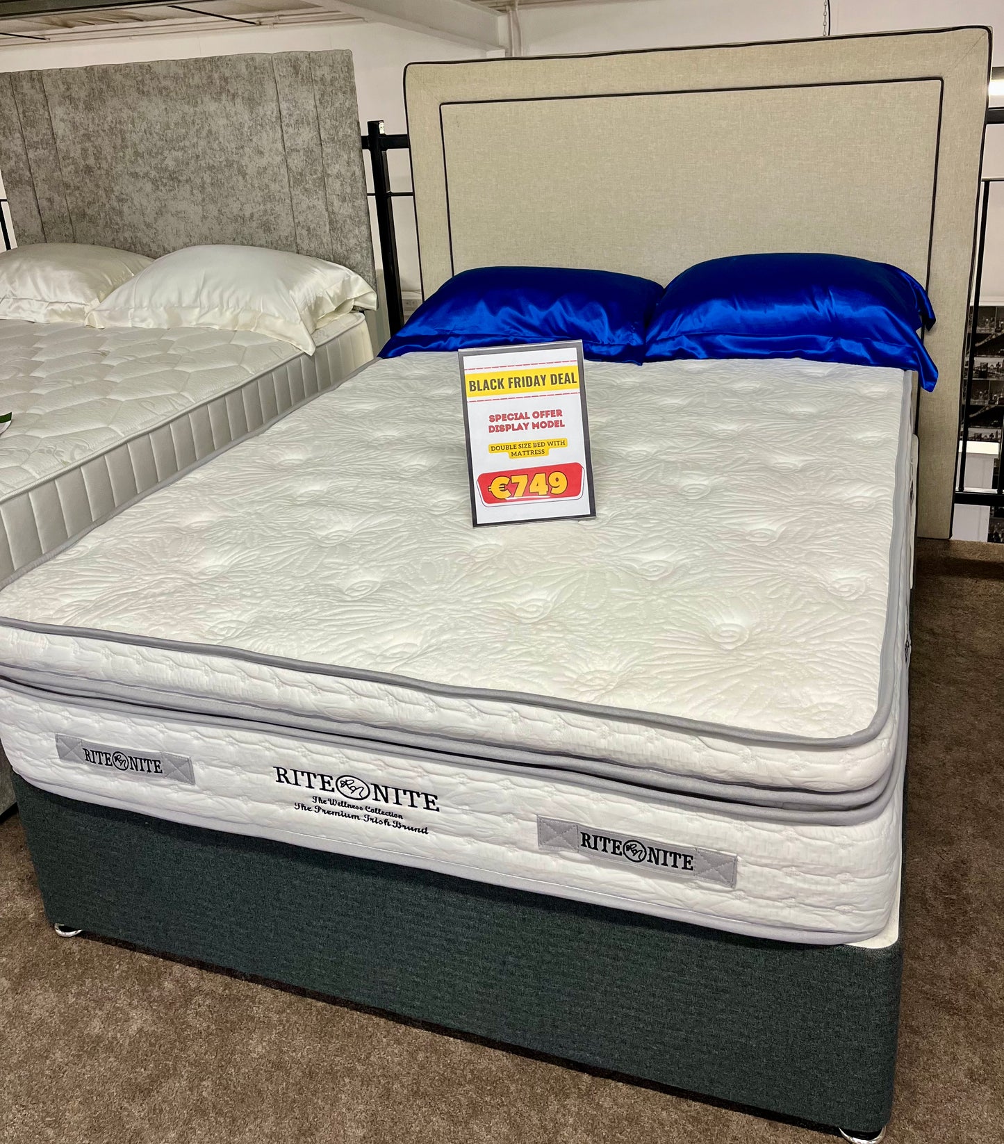 Double Bed Set + Hilton Pillow Top Mattress