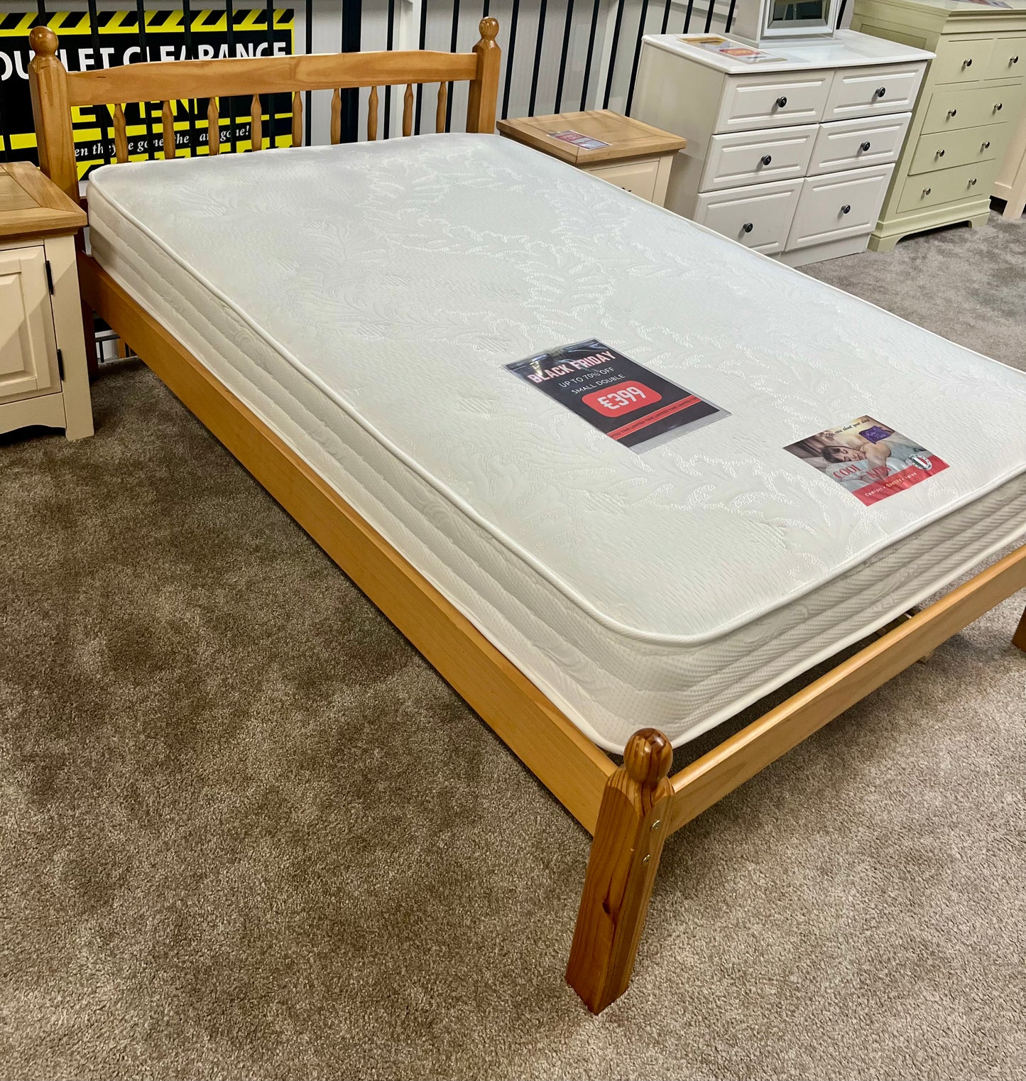 Small Double Complete Bed Set with Mattress