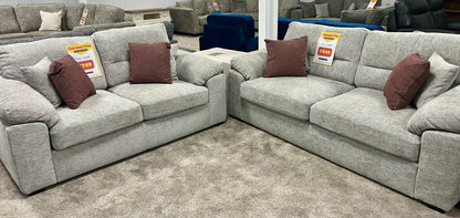 Ameba 3 Seater Sofa in Grey Tweed