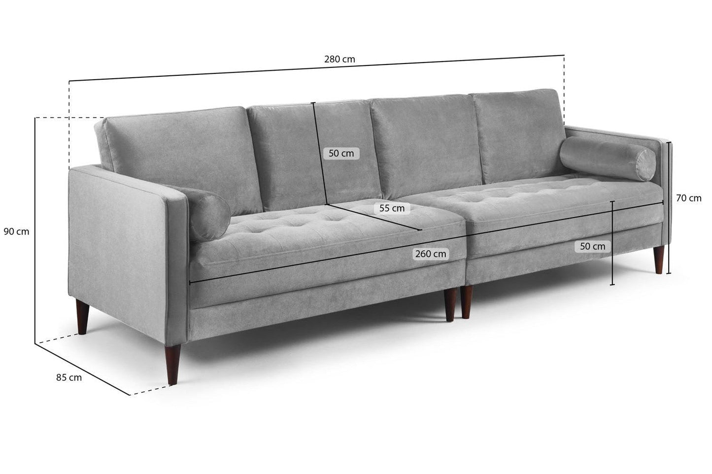 Harper 3 Seater Sofa – Grey