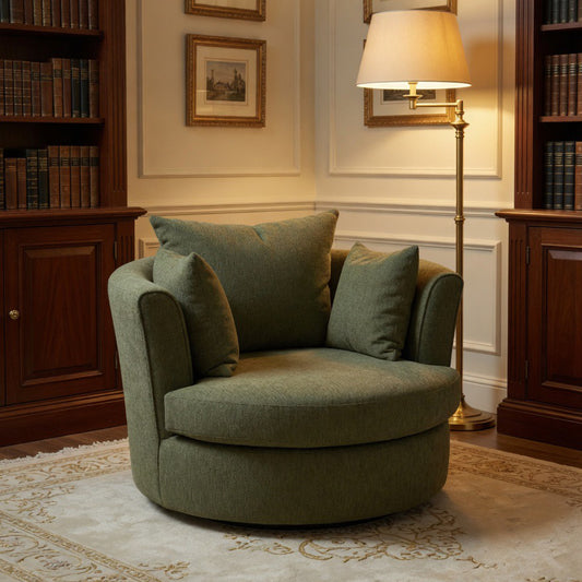 Swivel Armchair – Sagewood Olive