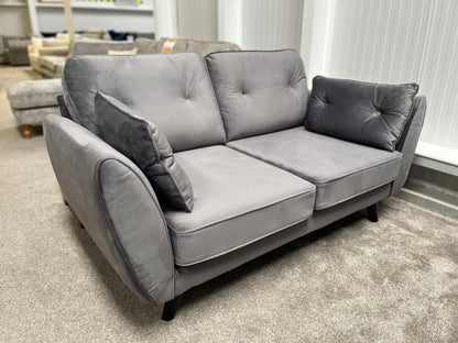 Ethan 2 seater + 3 seater in Plush Steel
