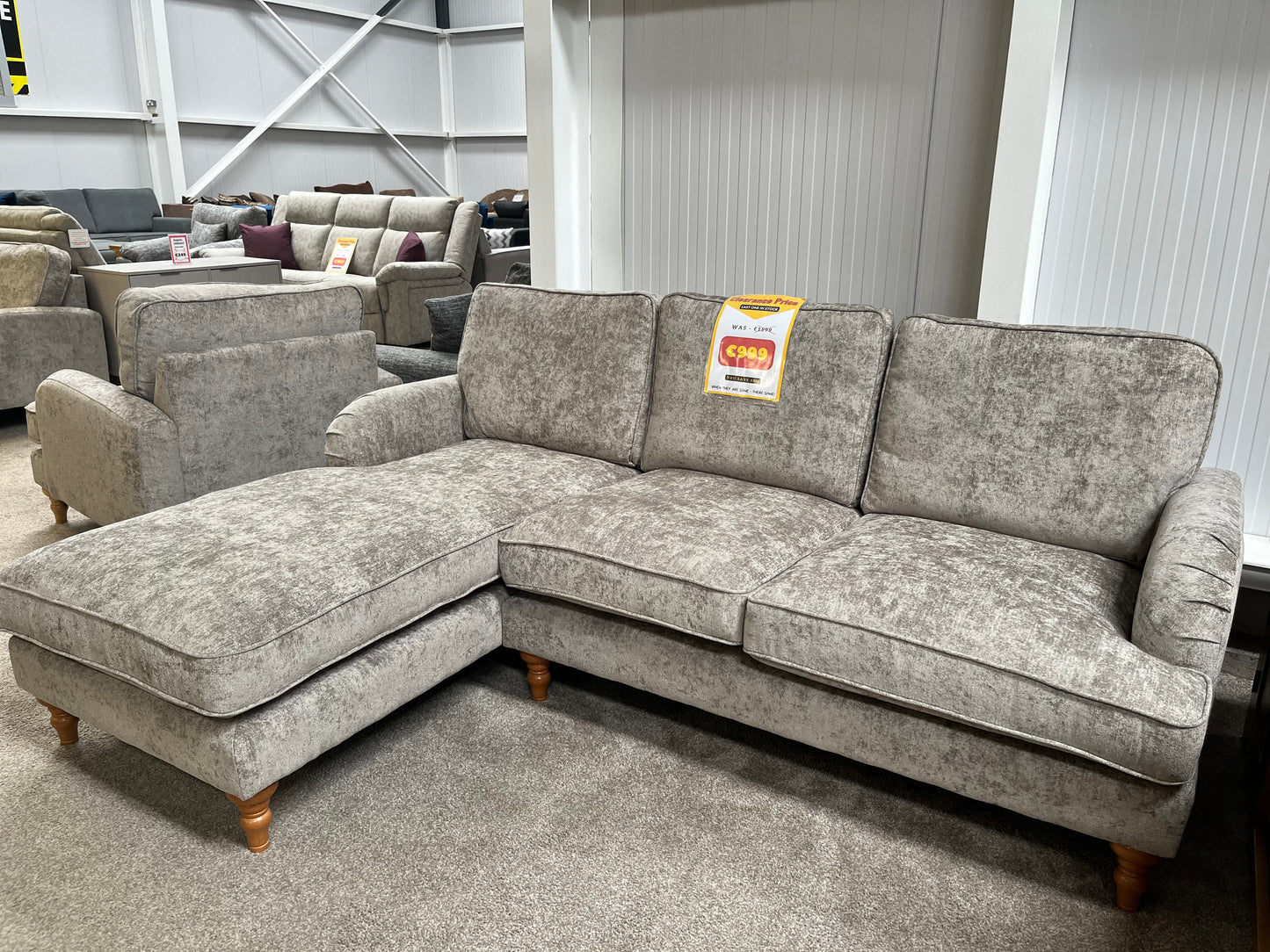 Rupert 1A2 corner sofa in Alaska Truffle