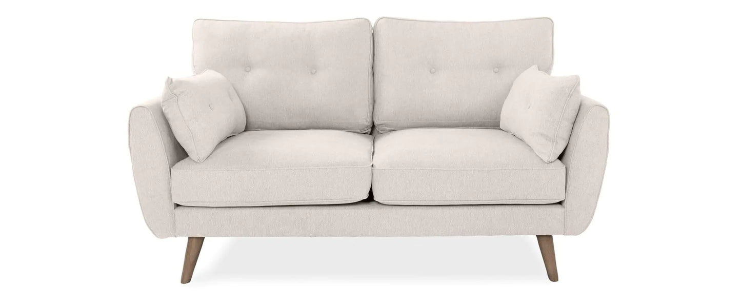 Zinc Cream Fabric 2-Seater Sofa