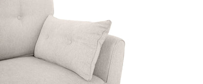 Zinc Cream Fabric 2-Seater Sofa