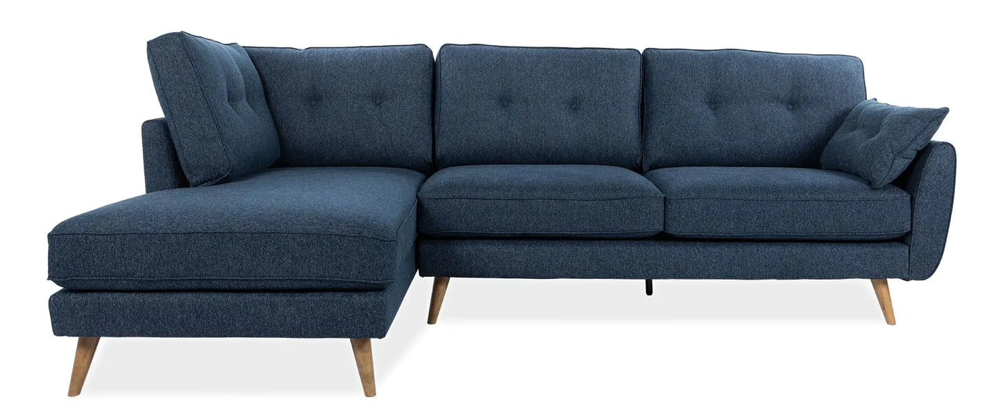 Zinc Navy Left Corner Sofa