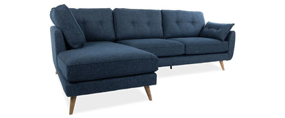 Zinc Navy Left Corner Sofa