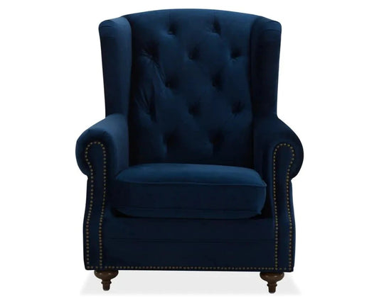 Royal Blue Wingback Armchair